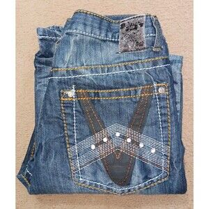 Men's GS115 Denim Jeans Size 32  Distressed Actual Measure 31x32